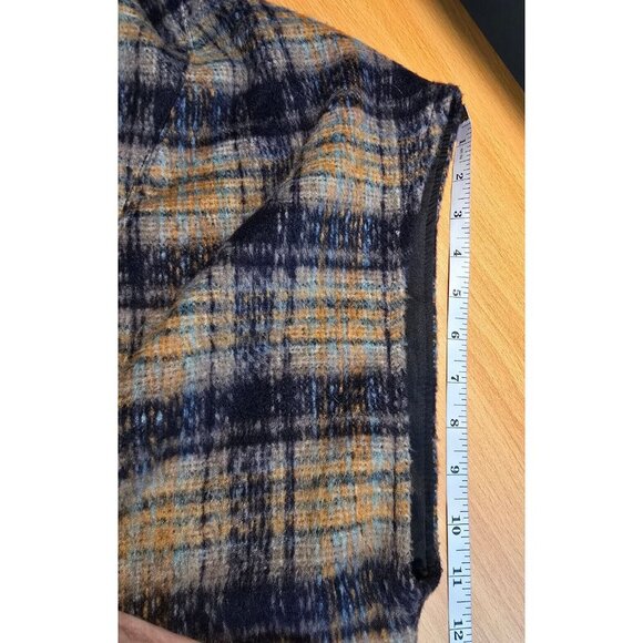 Andersen & Lauth Vest OS Pockets Plaid Sleeveless Mock Neck Snap Closure Casual - Picture 5 of 13